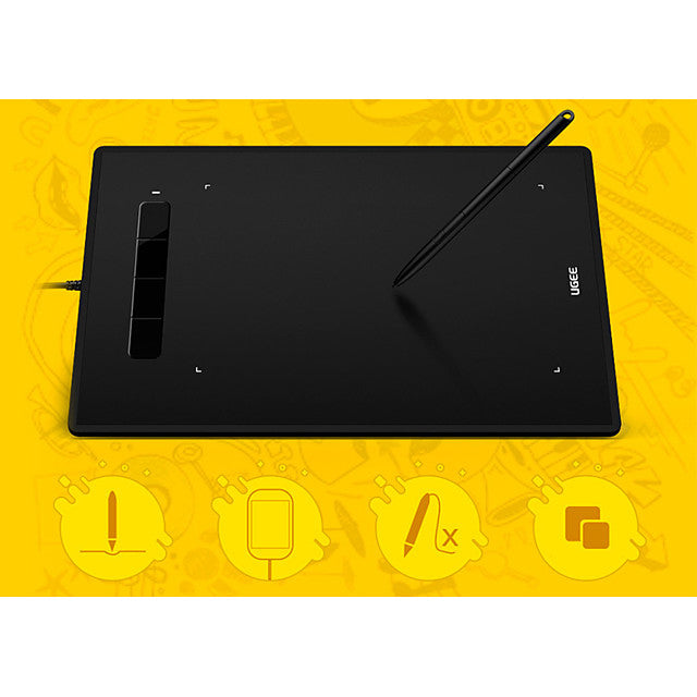 New USB Pen Graphics Tablet Pad Pen Drawing Art Design Ugee-M860 (Black)