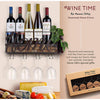 Wall Mounted Wine Rack Wine Bottle Holder Hanging Stemware Glass Holder Cork Storage Storage Rack Home Kitchen Decor