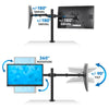 Dual Monitor Desk Mount 27" Max Screen Size Full Motion Desk Stand