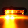 4 LED Waterproof Car Truck Emergency Strobe Flash Flashing Amber and White DRL Light