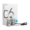 Pair C6 H4 72W 7600LM 6000k-6500K White IP68 COB Car LED Headlights High/Low Beam Lamp Bulb