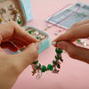 " 66Pcs Bracelet Making Kit Charm Jewelry Making Kit Bracelet Crafts Jewelry Making Supplies Including Beads Pendants Ropes Bracelets DIY Jewelry Beads Chain Craft for Teen Girls Gift,Green"