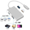 USB-C to HDMI / DVI / VGA External Graphics Video Card Adapter USB 3.0 4K X 2K