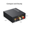 192Khz Digital to Analog Audio Converter, Toslink Optical to 3.5Mm Jack Audio Adapter