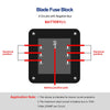 100A 6-Way 1-In 6-Out Fuse Car and Boat Waterproof Fuse Box LED Warning Light Distribution Panel