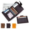 Men RFID Anti-theft Brush Genuine Leather 16 Card Slot Retro Short Wallet Casual Oil Wax Coin Bag