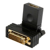360 Degree Rotation Gold Plated DVI 24+1 Pin Male to 19 Pin HDMI Female Adapter - Black