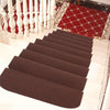 65x24cm / 75x24cm Morden Stair Mat Brown Household Carpet Stair Pad Tread Non-slip Step Rug