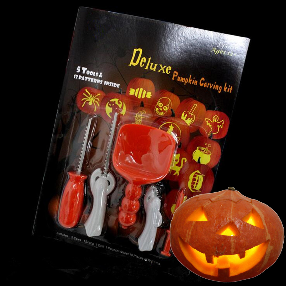 5pcs Halloween Pumpkin Carving Tools Kit Kids Pumpkin Carving Professional Pumpkin Carving Tools