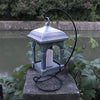 LED Solar Lantern Outdoor Hanging Solar Lights Waterproof Warm White Candle Lamp With Stand for Patio Courtyard Garden Decor