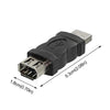 Head Converter USB to Adapter Female 2.0 Plug for Firewire 1394 6-Pin IEEE Adapter