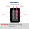12 Way Marine Blade Fuse Box Block Holder Panel for Truck Car Power Distribution