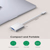 USB C to VGA Cable Adapter,Type C to VGA Monitor Converter Compatible 2023-2016 Macbook Pro,New Mac Air/Surface,Macbook 12,More(Cb-1080Vga,Sliver)