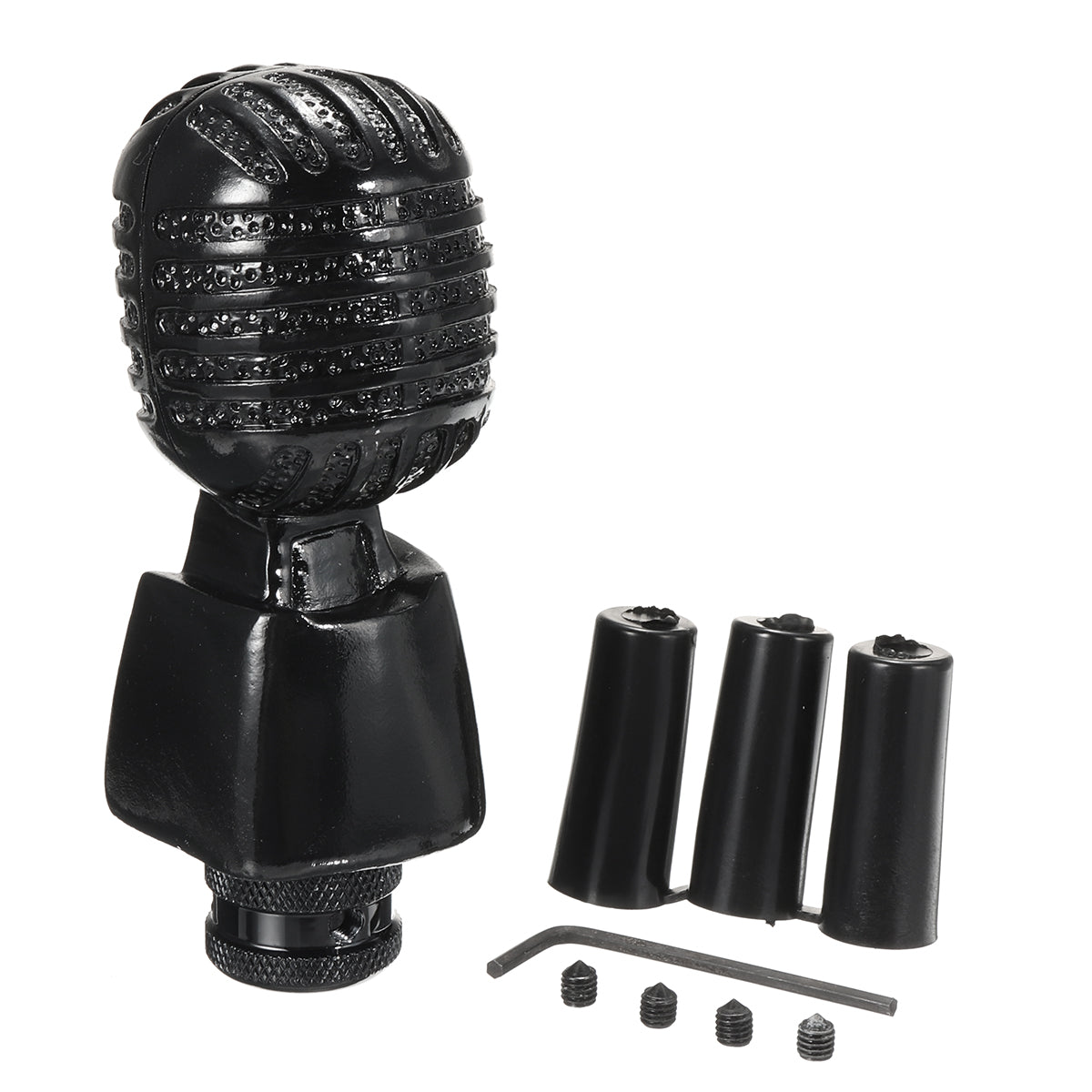 Universal Car Microphone Manual Transmission Gear Shift Knob Skull Shifter Lever