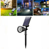 Solar Powered 6LED Spotlight Adjustable Wall Light Outdoor Landscape Waterproof Lamp for Garden