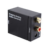 Protable Coaxial Optical Digital to Analog Audio Converter Adapter RCA L/R with Fiber Cable