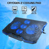 ENHANCE Cryogen Gaming Laptop Cooling Pad - Fits up to 17 Inch Computer - Adjustable Laptop Cooling Stand with 5 Ultra Quiet Cooler Fans , 2 USB Ports and LED Lighting - Slim Portable Design 2500 RPM