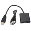 HD Port Male to VGA With Audio HD Video Cable Wire Converter Adapter