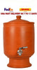 TERRA COTTA Natural Fridge Clay Water Pot with Steel Tap 7 Liters Water Dispenser , Water Storage Pot , Drinking Water Natural Cooling Water Pot