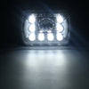 7X6 Inch 55W H6054 H6014 LED Headlights DRL & Hi/Low Beam Sealed Clear Lens
