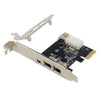Pci-E 1X 1394 3 Port Firewire Card DV HD Video Capture Card with 1394A 6 Pin to 4 Pin IEEE1394A Interface for Desktop