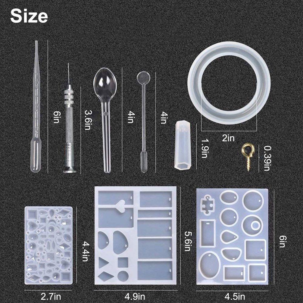 229pcs Silicone Resin Jewelry Molds Kit, EEEkit Silicone Jewelry Casting  Molds for Epoxy Resin & UV Resin, Resin Molds Set for DIY Jewelry Making  Including Stirrers, Droppers, Spoons 