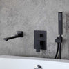 Bathroom Sink Tap - Wall Mount / Widespread Electroplated Widespread Single Handle Three Holes Bath Taps