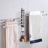 Bathroom Towel Rack Rotating Activity Towel Bar Stainless Steel Brushed Bathroom Storage Towel Rack