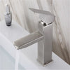 Stainless steel washbasin faucet hot and cold drawing square single hole washbasin mixing faucet