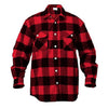 extra heavyweight buffalo plaid flannel shirt, red plaid, 3xl