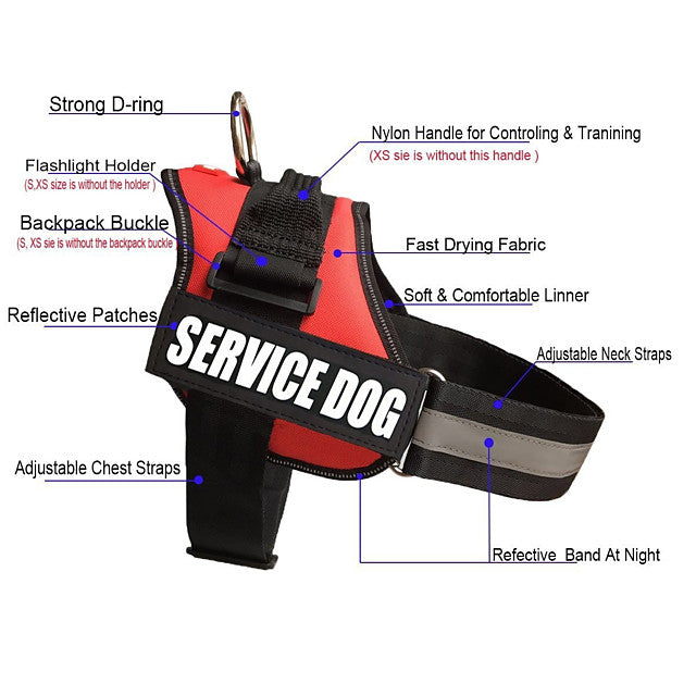 Dog Harness Reflective Strips Shockproof Vest Walking Color Block Nylon