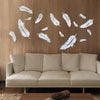 Feather 3D Mirror Wall paper Home Decor Art Decal Wall Stickers for Kids Room Living Room