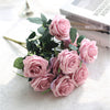 Artificial Flowers 1 Branch European Style Roses Tabletop Flower