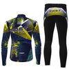 21Grams Men's Long Sleeve Cycling Jersey with Tights Winter Fleece Polyester
