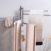 Bathroom Towel Rack Rotating Activity Towel Bar Stainless Steel Brushed Bathroom Storage Towel Rack