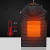 Men's 2 Places Heated Vest Hiking Vest Gilet Winter Outdoor Solid Color Thermal
