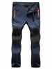 Men's Hiking Pants Trousers Softshell Pants Solid Color Winter Outdoor Windproof Fleece Lining Breathable Rain Waterproof