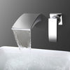 Bathroom Sink tap - Waterfall Chrome Wall Mounted Two Holes / Single Handle Two Holes Bath Taps