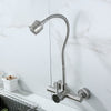 Mixer Wall Mount tap with Sprayer Kitchen Faucet Pot Filler Polished Chrome