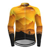 Men's Long Sleeve Cycling Jersey Yellow Novelty Bike Jersey Top Mountain Bike