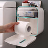 Toilet Tissue Box Home Punch-Free Creative Waterproof Double Warehouse Tissue Box Rack Bathroom Tray