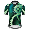 21Grams Men's Short Sleeve Cycling Jersey Coolmax® Blue / Black Bike Jersey