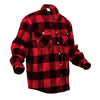 extra heavyweight buffalo plaid flannel shirt, red plaid, 3xl