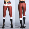 Women's High Waist Yoga Pants Leggings Tummy Control Butt Lift Breathable Christmas Red