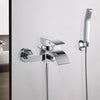 Chrome Wall Mounted Ceramic Valve Bath Shower Mixer Taps / Brass / Single Handle