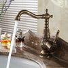 Bathroom Sink Faucet - Single Antique Brass Free Standing Single Handle One HoleBath Taps